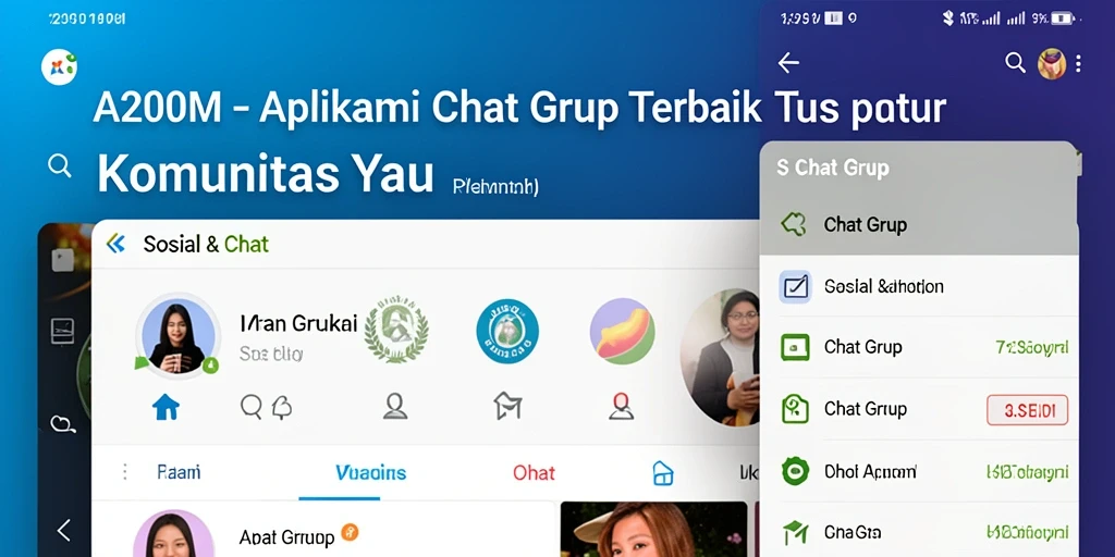 Antarmuka A200M yang intuitif untuk Chat Grup yang menyenangkan.