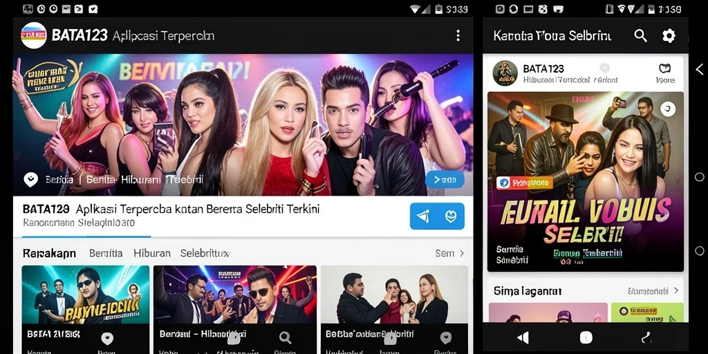 Antarmuka BATA123 menampilkan berita hiburan selebriti yang menarik.