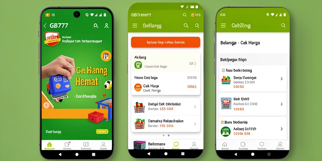 Antarmuka aplikasi GB777 menunjukkan fungsi Cek Harga yang efektif.