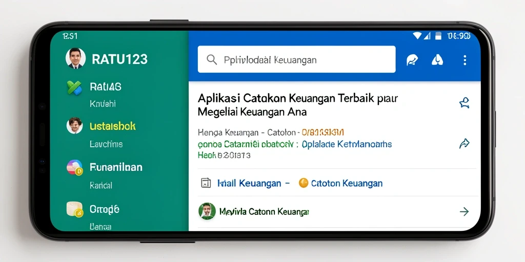 Tampilan antarmuka RATU123 yang sederhana dan fungsional untuk Catatan Keuangan.